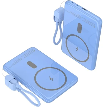 Leotec Powerbank 5000mAh LEPOWW20W5B/ 20W/ Wireless Azul