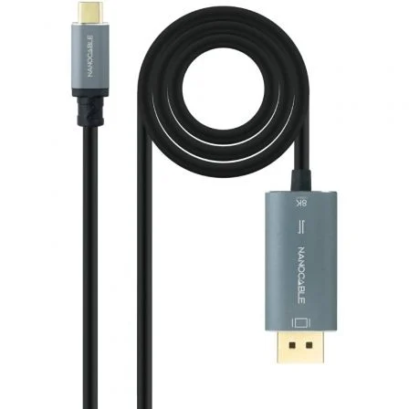 Cable Conversor Nanocable 10.15.5022/ USB Tipo-C Macho Negro – DisplayPort