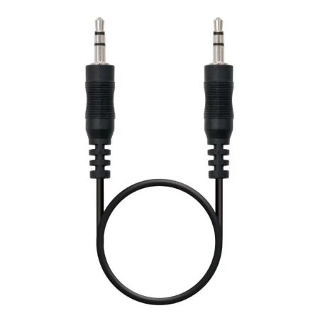 Cable Estéreo Nanocable 10.24.0100/ Jack 3.5 Macho - Jack 3.5 Macho/ 30cm Negro