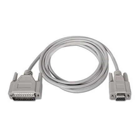 Nanocable Serie Null Modem 10.14.0802/ DB9 Hembra - DB25 Macho/ 1.8m Beige