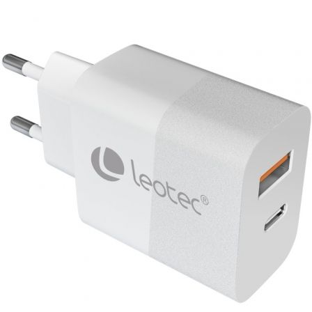 Leotec de Pared GaN LECSPH30W2W/ 1xUSB Tipo-C/ 1xUSB/ 30W