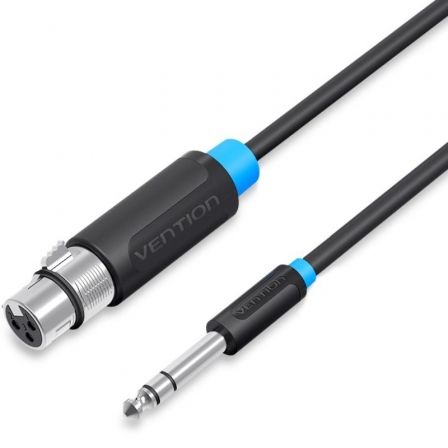 Vention Estéreo Bbebf/ Jack 6.5 Macho - Xlr Hembra/ 1m Negro