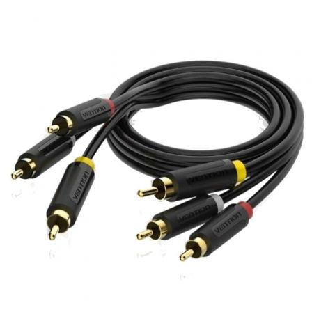 Vention Estéreo Bcabh/ 3x Rca Macho - 3x Rca Macho/ 2m Negro