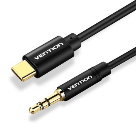 Vention Conversor Audio Bgabg/ USB Tipo-C Macho - Jack 3.5 Macho/ 1.5m Negro