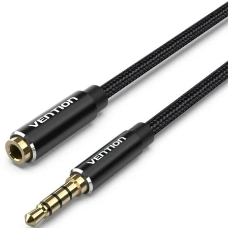 Vention Estéreo Bhcbh/ Jack 3.5 Macho - Jack 3.5 Hembra/ 2m Negro