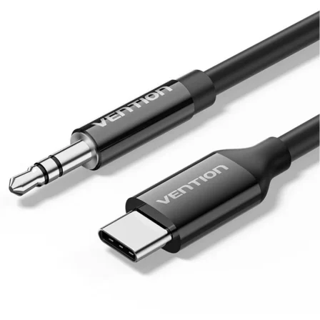 Vention Conversor Audio Bifbf/ USB Tipo-C Macho - Jack 3.5 Macho/ 1m Gris