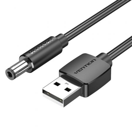 Vention Alimentación Ceybf/ USB-A Macho - Dc 5.5mm Macho/ 1m Negro