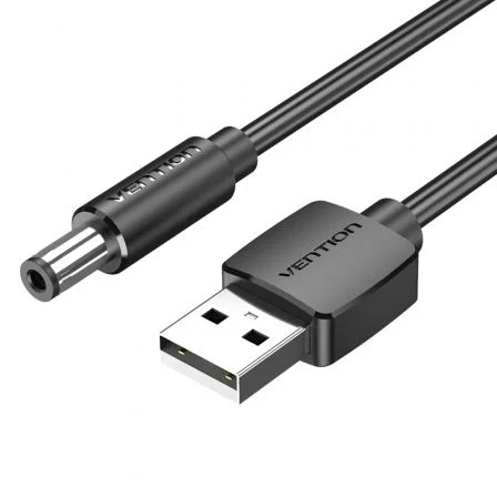 Vention Alimentación Ceybf/ USB-A Macho - Dc 5.5mm Macho/ 1m Negro
