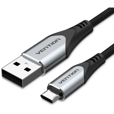 Vention USB 2.0 Cochd/ USB Macho - MicroUSB Macho/ 480Mbps/ 50cm Negro
