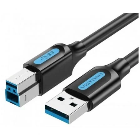Vention USB 3.0 Coobi/ USB Tipo-B Macho - USB Macho/ 5Gbps/ 3m Negro