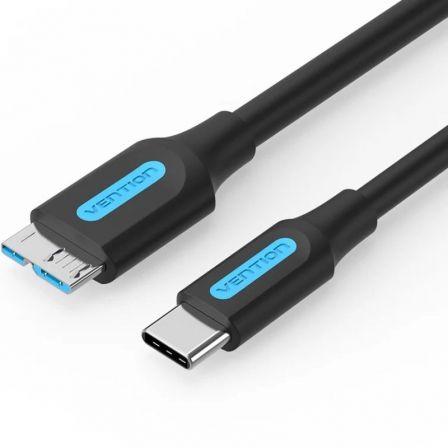 Vention USB 3.0 Cqabd/ microUSB Macho - USB Tipo-C Macho/ 5Gbps/ 50cm Negro