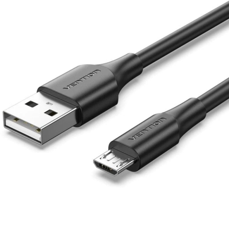 Vention USB 2.0 Ctibc/ USB Macho - MicroUSB Macho/ Hasta 60W/ 480Mbps/ 25cm Negro