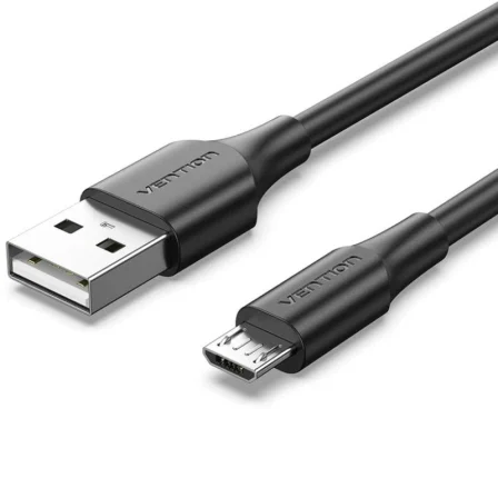 Vention USB 2.0 Ctibc/ USB Macho - MicroUSB Macho/ Hasta 60W/ 480Mbps/ 25cm Negro