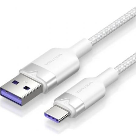Vention USB 2.0 Tipo-C Ctowf/ USB Tipo-C Macho - USB Macho/ Hasta 100W/ 480Mbps/ 2m Blanco
