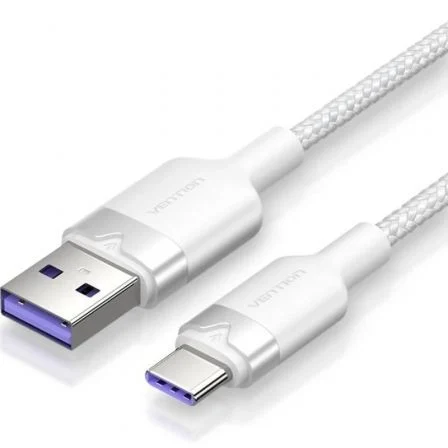 Vention USB 2.0 Tipo-C Ctowf/ USB Tipo-C Macho - USB Macho/ Hasta 100W/ 480Mbps/ 2m Blanco