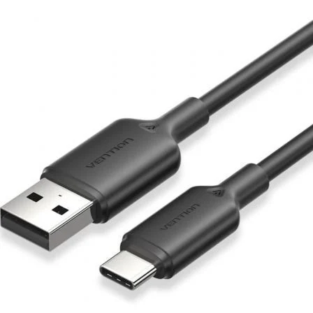 Vention USB 2.0 Tipo-C Ctqbh/ USB Tipo-C Macho - USB Macho/ Hasta 60W/ 480Mbps/ 2m Negro