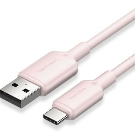Vention USB 2.0 Tipo-C Ctqph/ USB Tipo-C Macho - USB Macho/ Hasta 60W/ 480Mbps/ 2m Rosa