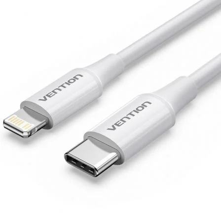 Vention USB 2.0 Tipo-C Lightning Lajwf/ USB Tipo-C Macho - Lightning Macho/ Hasta 27W/… Blanco