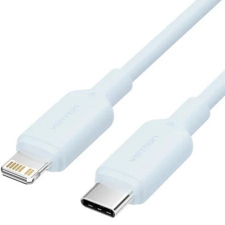 Vention USB 2.0 Tipo-C Lightning Laksf/ USB Tipo-C Macho - Lightning Macho/ Hasta 27W/… Azul