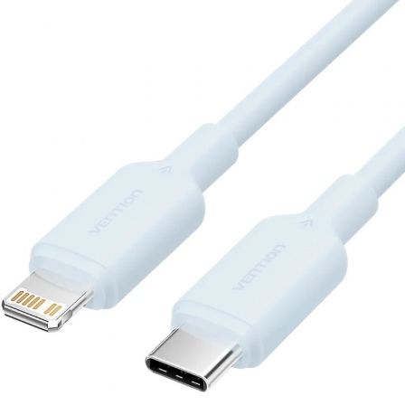 Vention USB 2.0 Tipo-C Lightning Laksh/ USB Tipo-C Macho - Lightning Macho/ Hasta 27W/… Azul