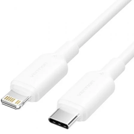 Vention USB 2.0 Tipo-C Lightning Lakwf/ USB Tipo-C Macho - Lightning Macho/ Hasta 27W/… Blanco