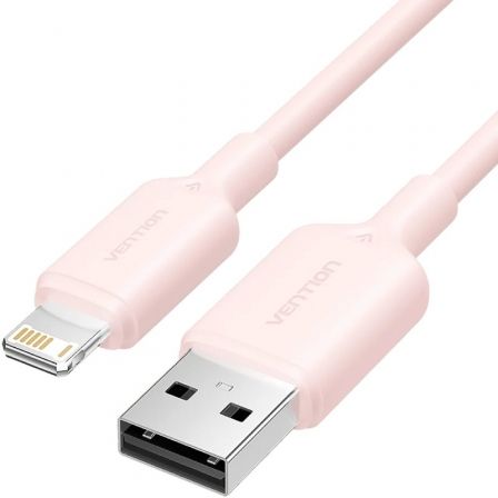 Vention USB 2.0 Lightning Lampf/ USB Macho - Lightning Macho/ 480Mbps/ 1m Rosa