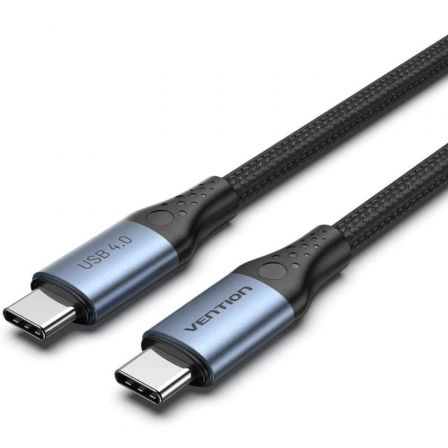 Vention USB 4.0 Tipo-C 5A Tavhf/ USB Tipo-C Macho - USB Tipo-C Macho/ Hasta 240W/ 40Gbps/ 1m Gris