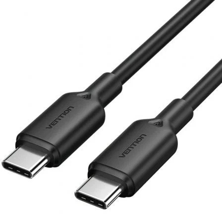 Vention USB 2.0 Tipo-C 3A Trcbh/ USB Tipo-C Macho - USB Tipo-C Macho/ Hasta 60W/ 480Mbps/ 2m Negro