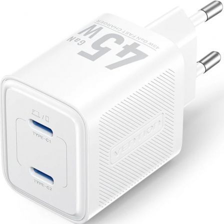 Vention de Pared GaN FEFW0-EU/ 2xUSB Tipo-C/ 45W