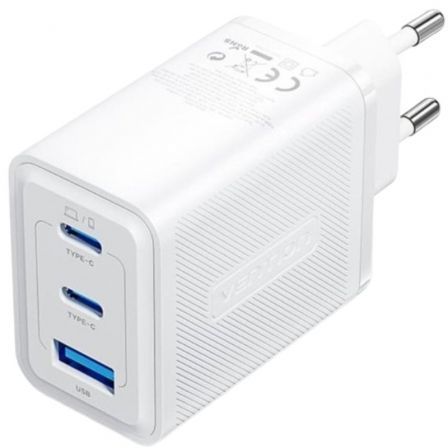 Vention de Pared GaN FERW0-EU/ 2xUSB Tipo-C/ 1xUSB/ 65W