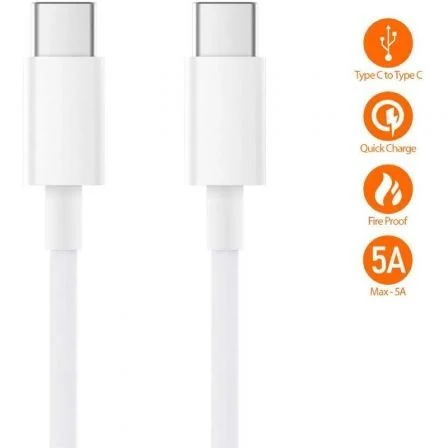 Xiaomi USB 2.0 Tipo C SJV4108GL/ USB Tipo-C Macho - USB Tipo-C Macho/ 1.5m Blanco