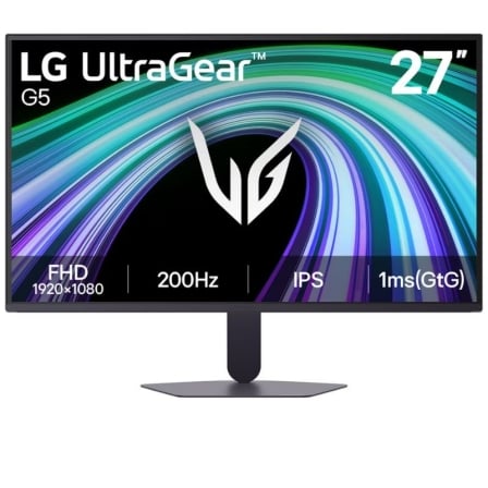 Monitor Gaming LG UltraGear G5 27G523B-B 27"/ Full HD/ 1ms/ 200Hz/ IPS/ Negro