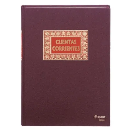 Dohe Libro cuentas corrientes forrado tela 100h folio