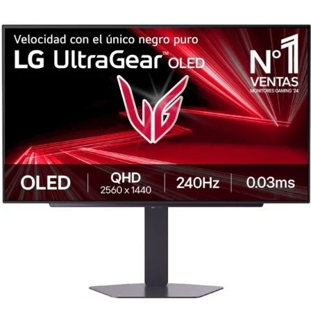 Monitor Gaming LG UltraGear 27GX704A-B 27"/ QHD/ 0.03ms/ 240Hz/ / Regulable en altura Negro – OLED / QHD