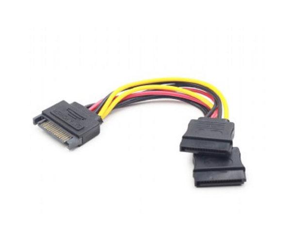 Cablexpert duplicador alimentacion SATA a 2x SATA 0.15m / cc-satam2f-01
