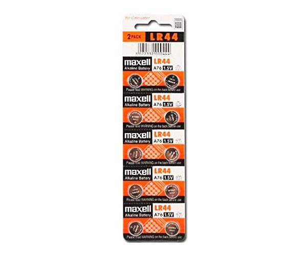 Maxell Pila boton Alcalina LR44 / 1.5V / Ag13 / (10 Uds)