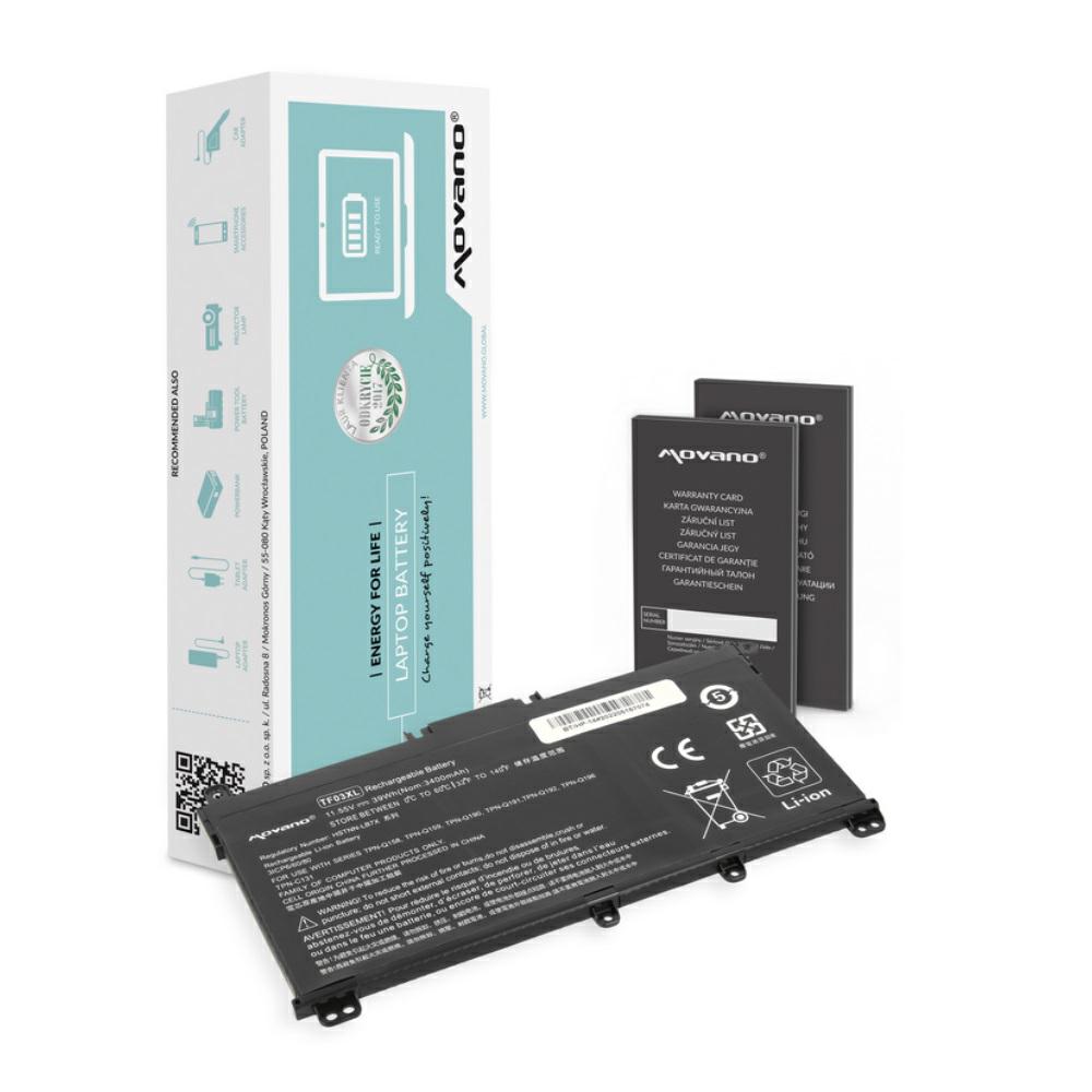 Movano Batería compatible para HP TF03XL 11.55V 3400mAh