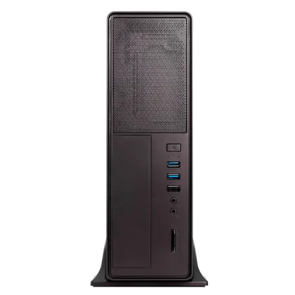 Unyka ÷ Caja microatx slim matx uk2010 permite posicion horizontal o vertical color negro