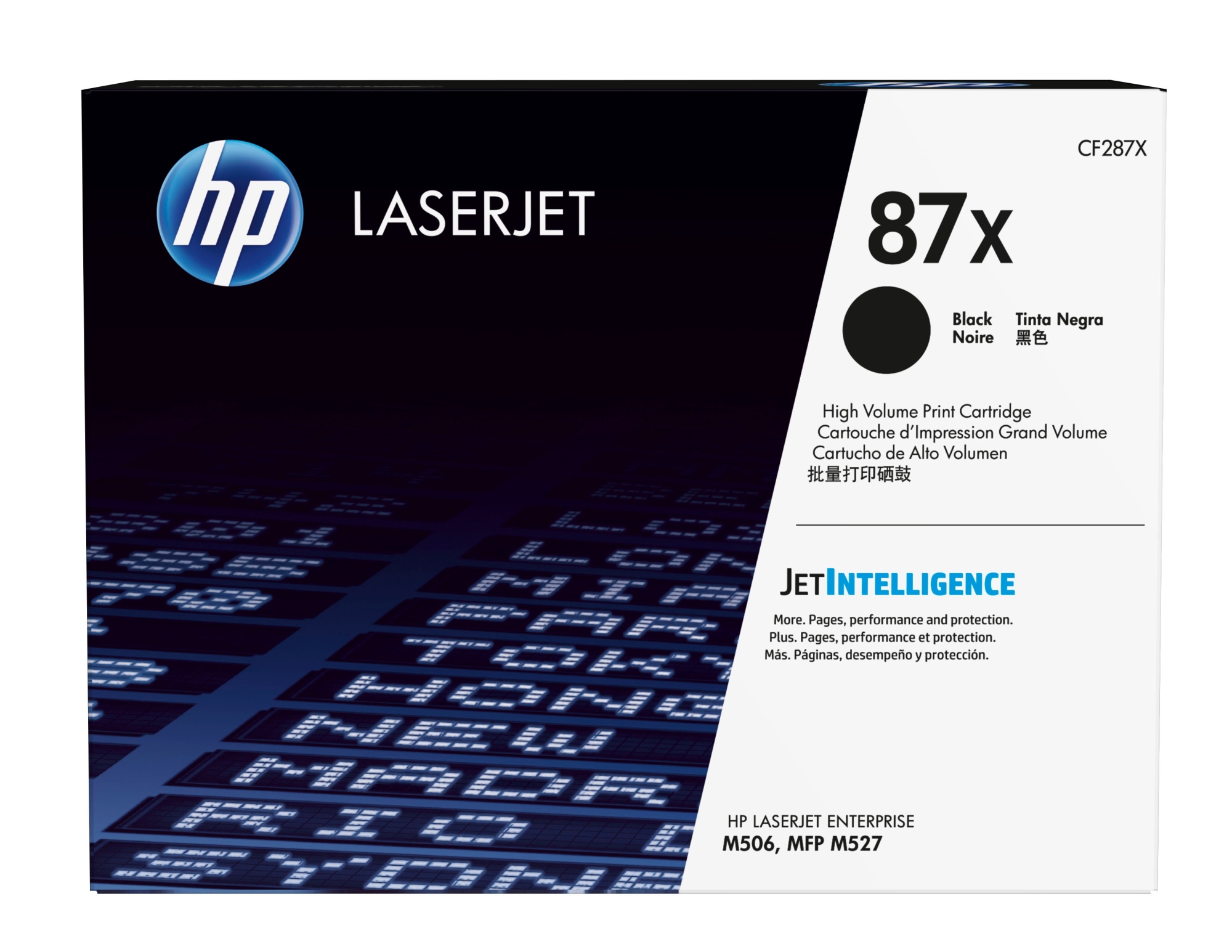 HP ÷ Tóner original cf287x negro