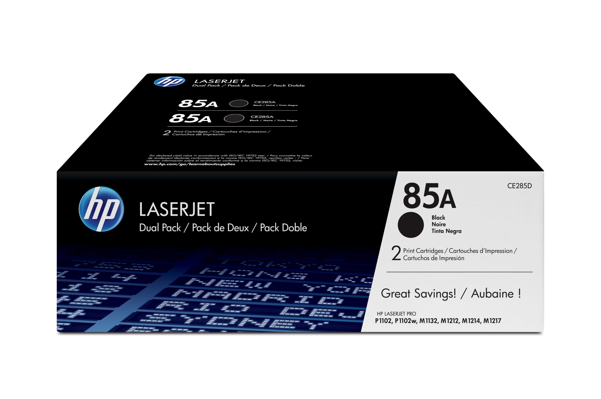 HP ÷ Pack 2 unidades tóner originales ce285ad negro