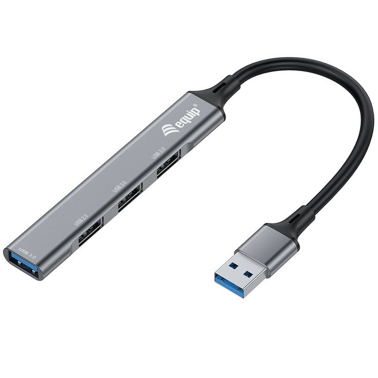 Equip ÷ Hub USB 3.0 life USB 1 puerto USB 3.0 3 puertos USB 2.0 carcasa aluminio
