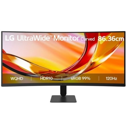 Monitor Profesional Ultrapanorámico Curvo LG 34U601B-B 34"/ WQHD/ Negro