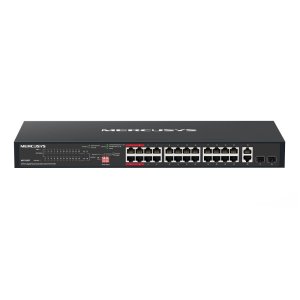 Mercusys ÷ poe+ no gestionable ms128gp 28p 28xrj45 1gb 24xpoe+ 2xsfp gb 295w 250m