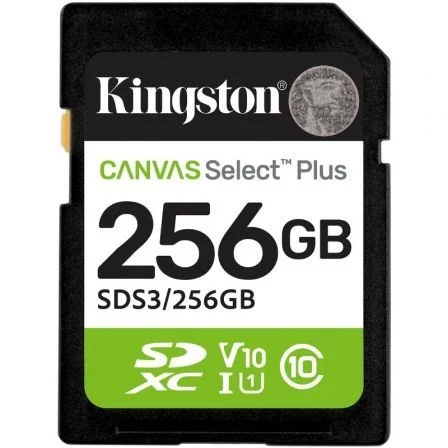 Kingston Tarjeta de Memoria Canvas Select Plus 256GB SD Xc/ Clase 10/ 150MBs