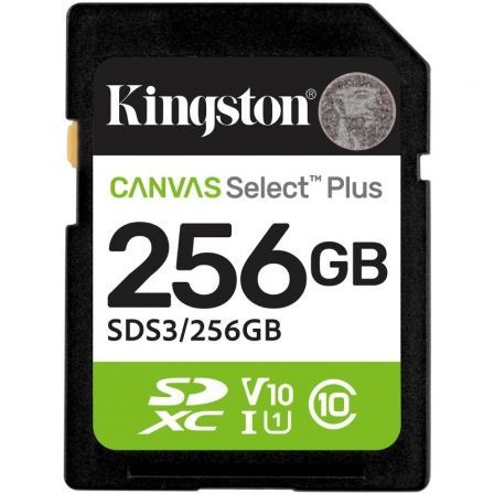 Kingston Tarjeta de Memoria Canvas Select Plus 256GB SD Xc/ Clase 10/ 150MBs