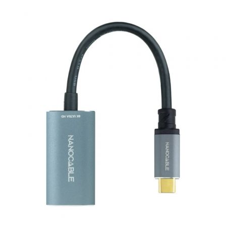 Conversor Nanocable 10.16.4104-G/ USB Tipo-C Macho Gris – DisplayPort