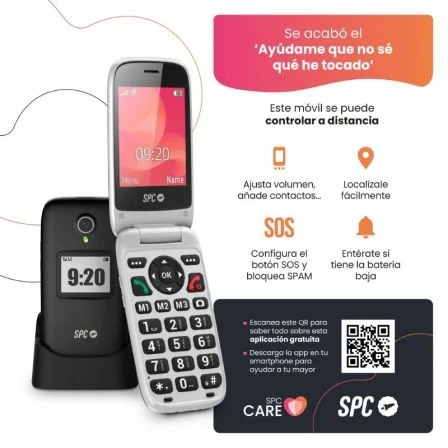 SPC Teléfono Móvil Polaris para Personas Mayores Negro – 4G