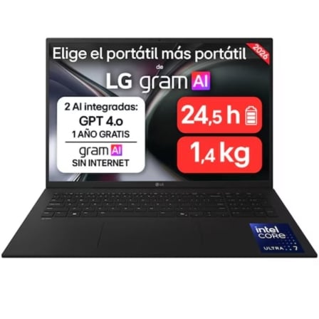 Portátil LG Gram 17ZD90TL-G.AX85BN Intel Core Ultra 7-258V/ 32GB/ 512GB SSD/ 17"/ Sin Sistema Operativo