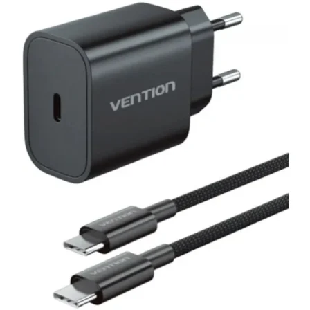 Vention de Pared G17B0-EU/ 1xUSB Tipo-C + Cable Lightning/ 20W