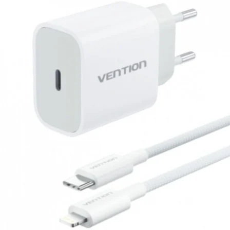 Vention de Pared G17W0-EU/ 1xUSB Tipo-C + Cable Lightning/ 20W
